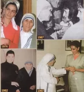 Con la madre Teresa de Calcuta